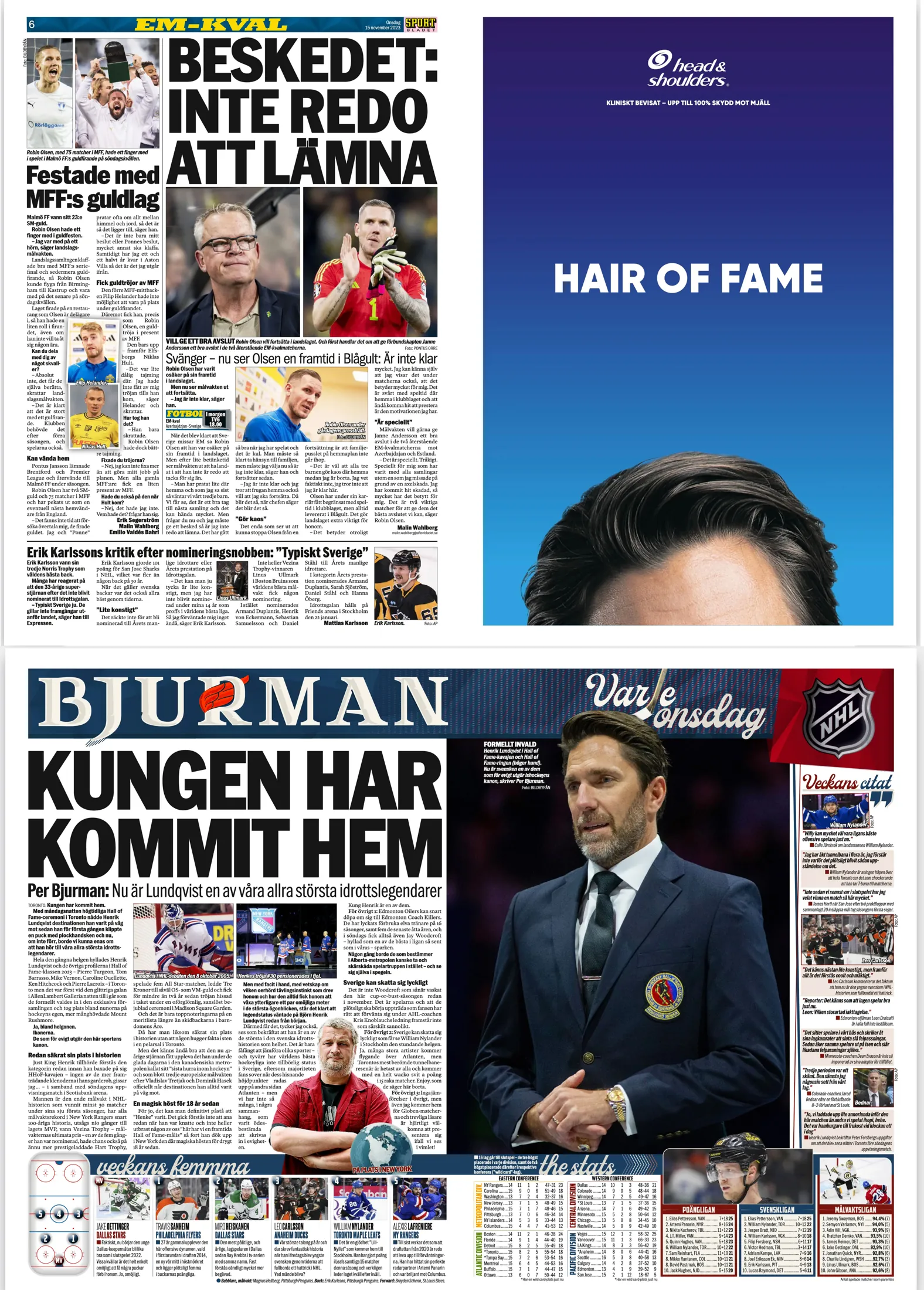 Hair of Fame-annons i tidningen