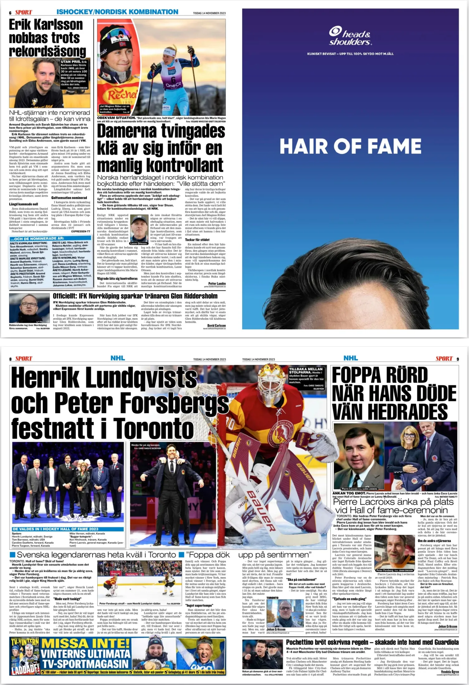Hair of Fame-annons i tidningen