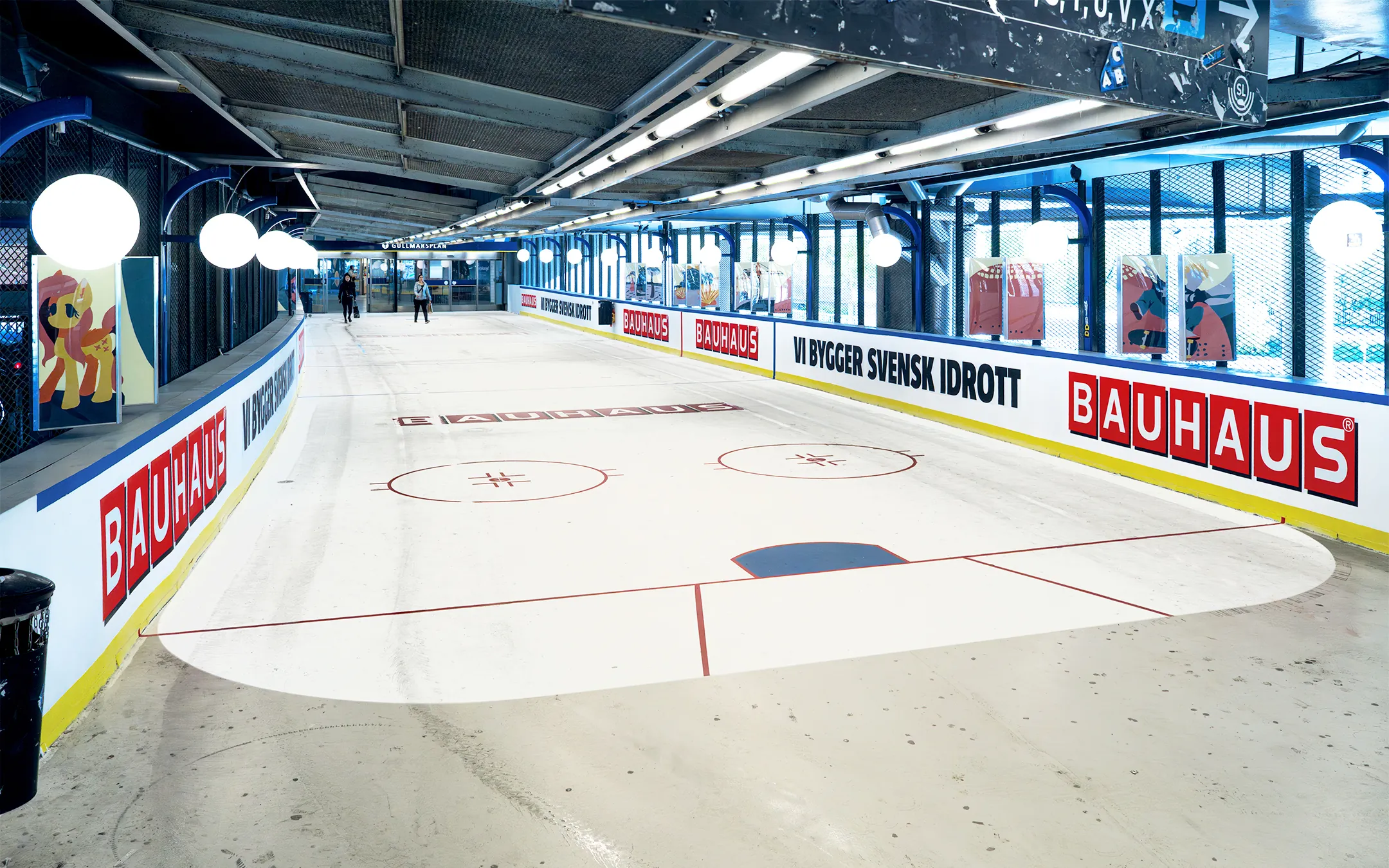 Efter: tunnelgången som hockeyrink